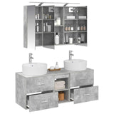 Bathroom Furniture Set 4 pcs Concrete Grey 3406898