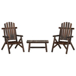 ZNTS 3 Piece Garden Lounge Set Solid Wood Spruce 3185522