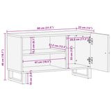 TV Cabinet 80x33x46 cm Solid Wood Reclaimed&Engineered Wood 351964
