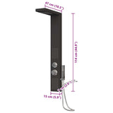 Shower Panel System Aluminium Black 151416