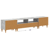 3 Piece LED TV Cabinet Concrete Grey Engineered Wood 3416499