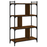 Bookcase 4-Tier Brown Oak 76x32x123 cm Engineered Wood 833939