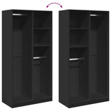 Wardrobe Black 100x50x200 cm Engineered Wood 3307766