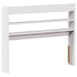 Headboard with Shelves White 90 cm Solid Wood Pine 850963