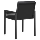 Garden Chairs 6 pcs Black and Dark Grey Poly Rattan 42025095