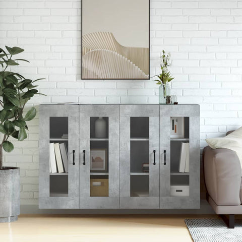 Wall Mounted Cabinets 2 pcs Concrete Grey Engineered Wood 3197908