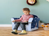 Children Chair Armchair Single Sofa, 50 x 39 x 44cm, for 18M, Blue T3398P347632