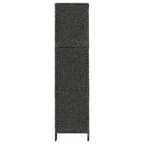 4-Panel Room Divider Black 154x160 cm Water Hyacinth 247349