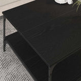 Coffee Table Black oak 80 x 80 x 40 cm Engineered Wood 883499