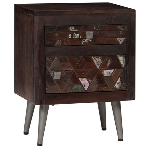 ZNTS Bedside Cabinet Solid Reclaimed Wood 40x30x50 cm 245916