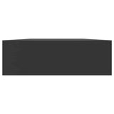 Floating Wall Shelf with Drawer Black 80x25x8 cm 288206