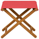 Deck Chair 2 pcs Solid Eucalyptus Wood Red 42024892