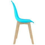 Dining Chairs 4 pcs Blue Plastic 289126