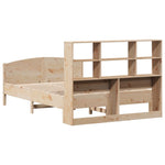 ZNTS Bookcase Bed without Mattress 150x200 cm King Size Solid Wood Pine 3323101