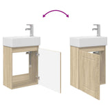 Bathroom Vanity Unit with Tap Sonoma Oak 45.5 x 25.5 x 84 cm 889493