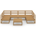ZNTS 7 Piece Garden Lounge Set Solid Pinewood 3076127