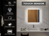 70 x 50cm LED Bathroom Mirror with Lights, Dimmable Makeup Mirror, Vanity Mirror with 3 Colour, T3398P328145
