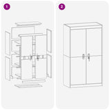 Storage Cabinet Pink 80 x 40 x140 cm Steel 3406179