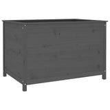 Garden Raised Bed Grey 119.5x82.5x78 cm Solid Wood Pine 825312