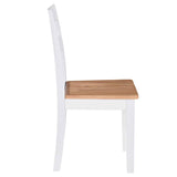 Dining Chairs 2 pcs White Solid Rubber Wood 245368