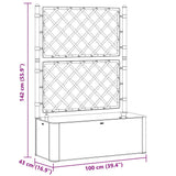 Garden Raised Bed with Trellis and Self Watering System Mocha 313968