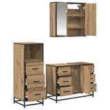 Bathroom Furniture Set 3 pcs Artisan Oak Engineered Wood 3402537