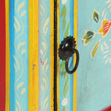Hand Painted Highboard 40x30x90 cm Solid Mango Wood 323536