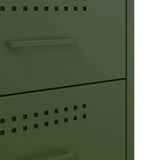 Bedside Cabinet Olive Green 36x39x50.5 cm Steel 842930