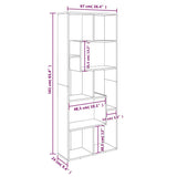 Book Cabinet Smoked Oak 67x24x161 cm Engineered Wood 815501
