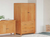 Storage Furniture Set with Drawer 2 pcs Brown Solid Oak Wood 3328631