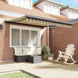 Retractable Awning Multicolour 350 x 250 cm Fabric and Metal 3330461