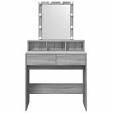 Dressing Table with LED Grey Sonoma 80x41x144.5 cm 848183