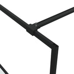 Walk-in Shower Wall Black 115x195 cm Half Frosted ESG Glass 152128