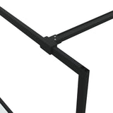 Walk-in Shower Wall Black 115x195 cm Half Frosted ESG Glass 152128