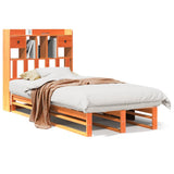 Bookcase Bed without Mattress Wax Brown 75x190 cm Small Single Solid Wood Pine 3323976