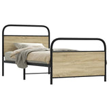 Bed Frame Without Mattress 90x200 cm Sonoma Oak Engineered Wood 4100269