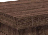 Coffee Table with LED Lights Brown Oak 50x50x40 cm 839846