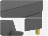 Armchair with Cushions Dark Grey Fabric 42043505