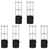 Tomato Cages with Plant Bags 6 pcs 116 cm Steel and PP 3281488