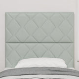 ZNTS LED Headboard with Diamond Blocks Design, Light Grey, 90 cm Velvet 3338495