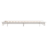 Bed Frame without Mattress White 75x190 cm Small Single Solid Wood Pine 850684