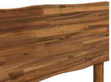 Double Bed Frame with Headboard ROSTOCK Natural 140 x 190 cm 3405411