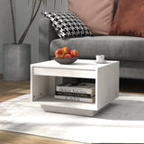 Coffee Table White 50x50x33.5 cm Solid Pinewood 808504