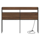 Headboard with Shelf Brown oak 120 cm Engineered wood 859689