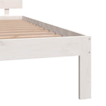 Bed Frame without Mattress White 180x200cm Super King Size 810511