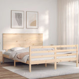 Bed Frame without Mattress King Size Solid Wood 3195226