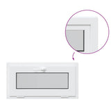 Basement Window RISOR 80x40 cm Tilt 3 Glazing White 4108378