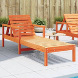 Sun Lounger Wax Brown 199.5x62x55 cm Solid Wood Pine 844642