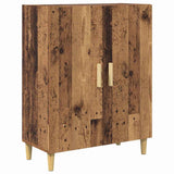 Highboard Old Wood 69.5 x 34 x 180 cm Engineered Wood and Glass 3415747