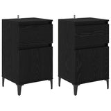 Bedside Cabinet 2 pcs Black Oak 40 x 35 x 70 cm Engineered Wood 881256